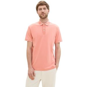 TOM TAILOR Herren Basic Poloshirt mit gemustertem Kragen, Hazy Coral Rose, XXL TOM TAILOR Herren Basic Poloshirt mit gemustertem Kragen, Hazy Coral Rose, XXL