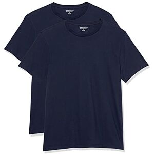 Amazon Essentials Herren T-Shirt mit kurzen Ärmeln und Rundhalsausschnitt in schmaler Passform, 2er-Pack, Marineblau, L Amazon Essentials Herren T-Shirt mit kurzen Ärmeln und Rundhalsausschnitt in schmaler Passform, 2er-Pack, Marineblau, L