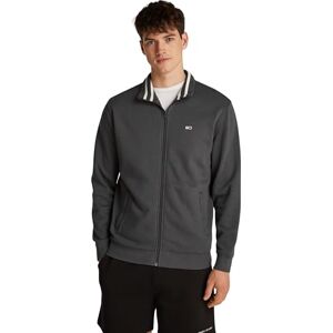 Tommy Jeans Herren Sweatshirt mit Reißverschluss Fleece Zip Thru Regular Fit, Grau (Washed Black), XS Tommy Jeans Herren Sweatshirt mit Reißverschluss Fleece Zip Thru Regular Fit, Grau (Washed Black), XS
