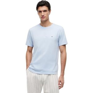 Tommy Hilfiger Herren T-Shirt Kurzarm Seasonal Solid Tee mit Rundhalsausschnitt, Blau (Breezy Blue), XS Tommy Hilfiger Herren T-Shirt Kurzarm Seasonal Solid Tee mit Rundhalsausschnitt, Blau (Breezy Blue), XS