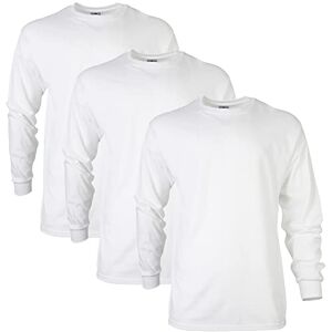 Gildan Unisex Langärmliges T-Shirt aus Ultra-Baumwolle, Stil G2400 T-Shirt, Weiß (3er-Pack), L Gildan Unisex Langärmliges T-Shirt aus Ultra-Baumwolle, Stil G2400 T-Shirt, Weiß (3er-Pack), L