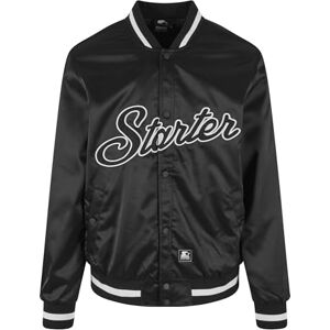 STARTER BLACK LABEL Herren Starter Satin College Jacket black, S STARTER BLACK LABEL Herren Starter Satin College Jacket black, S