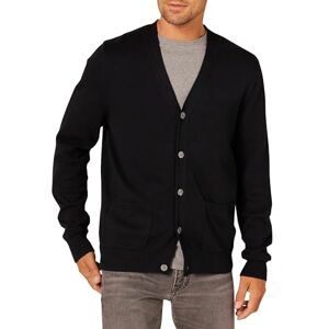 Amazon Essentials Herren Strickjacke aus Baumwolle, Schwarz, M Amazon Essentials Herren Strickjacke aus Baumwolle, Schwarz, M