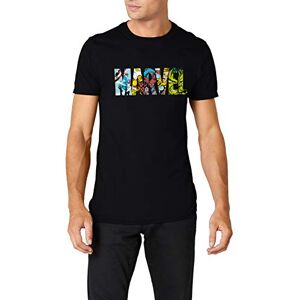 Marvel Herren Comic Strip Logo T-Shirt, Schwarz, XXL EU Marvel Herren Comic Strip Logo T-Shirt, Schwarz, XXL EU