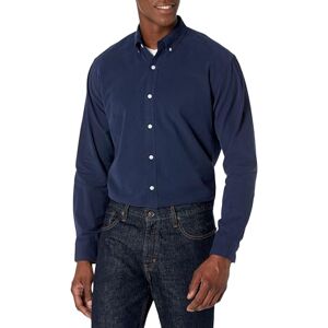 Amazon Essentials Herren Langärmeliges Business Oxford-Hemd, Normale Passform, Navy, XL Amazon Essentials Herren Langärmeliges Business Oxford-Hemd, Normale Passform, Navy, XL