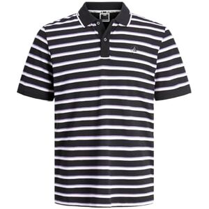 JACK & JONES Herren Jcohass AOP Polo Poloshirt, Schwarz, M JACK & JONES Herren Jcohass AOP Polo Poloshirt, Schwarz, M