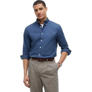 Tommy Hilfiger Herren Hemd Flex Poplin Solid Regular Fit, Blau (Aegean Sea), S Tommy Hilfiger Herren Hemd Flex Poplin Solid Regular Fit, Blau (Aegean Sea), S