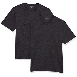 Amazon Essentials Herren Kurzarm-T-Shirt mit V-Ausschnitt (erhältlich in Big & Tall), normale Passform, 2er-Pack, Charcoal Heather, 4X-Large Big Tall Amazon Essentials Herren Kurzarm-T-Shirt mit V-Ausschnitt (erhältlich in Big & Tall), normale Passform, 2er-Pack, Charcoal Heather, 4X-Large Big Tall