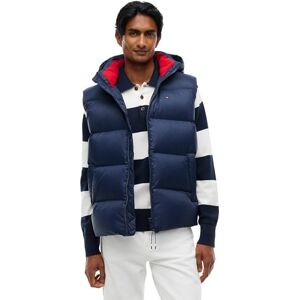 Tommy Jeans Herren Weste Essential Down Vest mit Kapuze, Blau (Dark Night Navy), M Tommy Jeans Herren Weste Essential Down Vest mit Kapuze, Blau (Dark Night Navy), M
