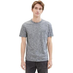 TOM TAILOR Herren Basic T-Shirt mit Brusttasche, 10435 Dark Blue Stripe, S TOM TAILOR Herren Basic T-Shirt mit Brusttasche, 10435 Dark Blue Stripe, S