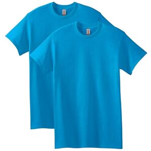 Gildan T-Shirt aus Schwerer Baumwolle, Unisex, Stil G5000, Multipack, Saphir (2er-Pack), L Gildan T-Shirt aus Schwerer Baumwolle, Unisex, Stil G5000, Multipack, Saphir (2er-Pack), L