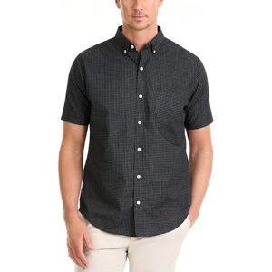 Van Heusen Herren Knitterfreies Kurzarmhemd mit Knopfleiste, Schmale Passform, Kein Einklemmen, Bequemer Stretchstoff Hemd mit Button-Down-Kragen, Schwarz, XL Van Heusen Herren Knitterfreies Kurzarmhemd mit Knopfleiste, Schmale Passform, Kein Einklemmen, Bequemer Stretchstoff Hemd mit Button-Down-Kragen, Schwarz, XL
