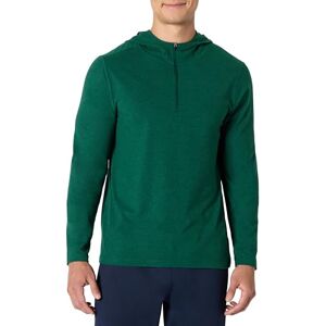 Amazon Essentials Herren Sportliches, weiches, leichtes Langarm-Trainingsoberteil mit Kapuze und Viertelreißverschluss, Grün Space-dye, XL Amazon Essentials Herren Sportliches, weiches, leichtes Langarm-Trainingsoberteil mit Kapuze und Viertelreißverschluss, Grün Space-dye, XL