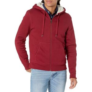 Amazon Essentials Men's Sherpa Lined Full-Zip Hooded Fleece Sweatshirt Sweater, -Red, Large Amazon Essentials Men's Sherpa Lined Full-Zip Hooded Fleece Sweatshirt Sweater, -Red, Large