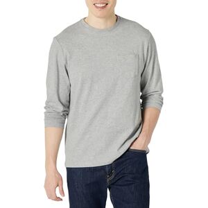 Amazon Essentials Herren Langärmeliges T-Shirt, Normale Passform, Hellgrau Meliert, XXL Amazon Essentials Herren Langärmeliges T-Shirt, Normale Passform, Hellgrau Meliert, XXL