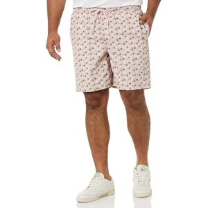 Amazon Essentials Herren Relaxed-Fit-Wandershorts mit Kordelzug, 20cm (in Übergröße erhältlich), Staubrosa Palmwedelaufdruck, S Amazon Essentials Herren Relaxed-Fit-Wandershorts mit Kordelzug, 20cm (in Übergröße erhältlich), Staubrosa Palmwedelaufdruck, S
