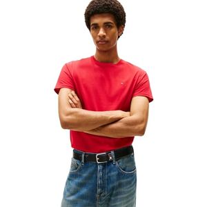 Tommy Jeans Herren T-Shirt Kurzarm Original Slim Fit, Rot (Sapphire Red), 3XL Tommy Jeans Herren T-Shirt Kurzarm Original Slim Fit, Rot (Sapphire Red), 3XL