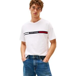 Tommy Hilfiger Herren T-Shirt Kurzarm Rundhalsausschnitt, Weiß (White), XL Tommy Hilfiger Herren T-Shirt Kurzarm Rundhalsausschnitt, Weiß (White), XL
