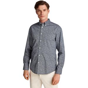 Tommy Hilfiger Herren Hemd Flex Poplin aus Baumwolle, Mehrfarbig (Night Sky/Ivory Petal PRT), M Tommy Hilfiger Herren Hemd Flex Poplin aus Baumwolle, Mehrfarbig (Night Sky/Ivory Petal PRT), M