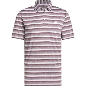 Adidas Herren Mens Two Color Stripe Polo Shirt, Aurora Ruby/White, S Adidas Herren Mens Two Color Stripe Polo Shirt, Aurora Ruby/White, S