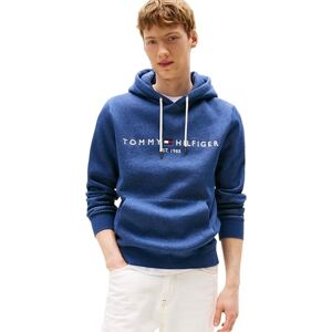 Tommy Hilfiger Herren Hoodie Tommy Logo mit Kapuze, Blau (Aegean Sea Heather), M Tommy Hilfiger Herren Hoodie Tommy Logo mit Kapuze, Blau (Aegean Sea Heather), M