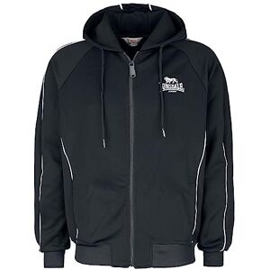Lonsdale Herren Trainingsjacke mit Kapuze normale Passform ACHAVANICH L, Black/White Lonsdale Herren Trainingsjacke mit Kapuze normale Passform ACHAVANICH L, Black/White
