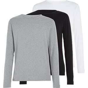 Tommy Hilfiger Herren Langarmshirts Basic, Mehrfarbig (Black/White/Grey Heather), S Tommy Hilfiger Herren Langarmshirts Basic, Mehrfarbig (Black/White/Grey Heather), S