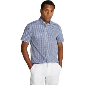 Tommy Hilfiger Herren Hemd Flex Poplin Check Kurzarm, Mehrfarbig (Wedge Blue/Check), S Tommy Hilfiger Herren Hemd Flex Poplin Check Kurzarm, Mehrfarbig (Wedge Blue/Check), S
