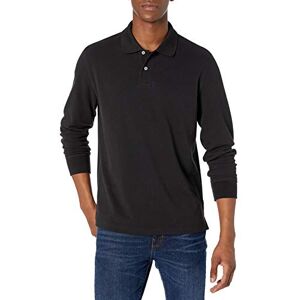 Amazon Essentials Herren Pique-Poloshirt mit Langen Ärmeln in normaler Passform, Schwarz, S Amazon Essentials Herren Pique-Poloshirt mit Langen Ärmeln in normaler Passform, Schwarz, S