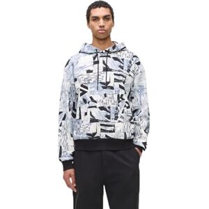 KARL LAGERFELD JEANS Relaxed All Over Print Hoodie, Urban Texture AOP, S KARL LAGERFELD JEANS Relaxed All Over Print Hoodie, Urban Texture AOP, S