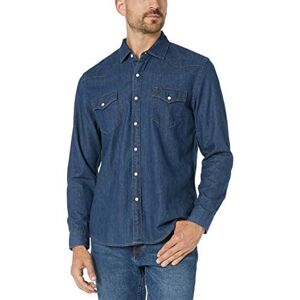 Amazon Essentials Herren Langärmeliges Jeanshemd, Normale Passform, Blau, L Amazon Essentials Herren Langärmeliges Jeanshemd, Normale Passform, Blau, L