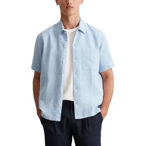 Marc O' Polo Herren Leinenhemd Kurzarm Regular Fit, Blau (Mulit/Angels Wings), M Marc O' Polo Herren Leinenhemd Kurzarm Regular Fit, Blau (Mulit/Angels Wings), M
