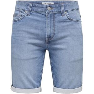 Only & Sons Herren ONSPLY Jog MB 8584 PIM DNM Shorts NOOS 22018584, Blue Denim, S Only & Sons Herren ONSPLY Jog MB 8584 PIM DNM Shorts NOOS 22018584, Blue Denim, S