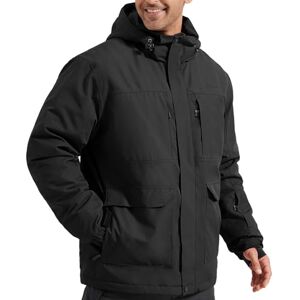 FREE SOLDIER Herren Wasserdichte skijacke Warme Verdickt Gefüttert Winterjacke mit Abnehmbarer Kapuzen vollständig abgedichteten Nähten FREE SOLDIER Herren Wasserdichte skijacke Warme Verdickt Gefüttert Winterjacke mit Abnehmbarer Kapuzen vollständig abgedichteten Nähten