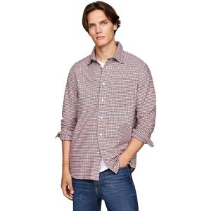 Tommy Hilfiger Herren Hemd Brushed Gingham Overcheck Shirt mit Brusttasche, Mehrfarbig (Deep Rouge/Multi), M Tommy Hilfiger Herren Hemd Brushed Gingham Overcheck Shirt mit Brusttasche, Mehrfarbig (Deep Rouge/Multi), M