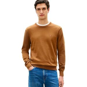 Tommy Hilfiger Herren Pullover Essential Cotton mit Rundhalsausschnitt, Braun (Highland Khaki), XXL Tommy Hilfiger Herren Pullover Essential Cotton mit Rundhalsausschnitt, Braun (Highland Khaki), XXL