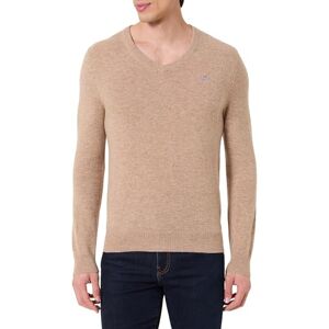 GANT Herren Extrafine Lambswool V-Neck Pullover, Dk. Sand Melange, L EU GANT Herren Extrafine Lambswool V-Neck Pullover, Dk. Sand Melange, L EU