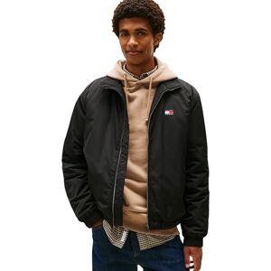 Tommy Jeans Herren Übergangsjacke Essential Padded mit Stehkragen, Schwarz (Black), M Tommy Jeans Herren Übergangsjacke Essential Padded mit Stehkragen, Schwarz (Black), M