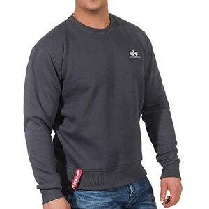 Alpha Basic Sweater Small Logo Sweatshirt für Herren Greyblack Alpha Basic Sweater Small Logo Sweatshirt für Herren Greyblack