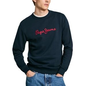 Pepe Jeans Herren New Joe Crew Sweatshirt, Blau (Dulwich Blue), XS Pepe Jeans Herren New Joe Crew Sweatshirt, Blau (Dulwich Blue), XS