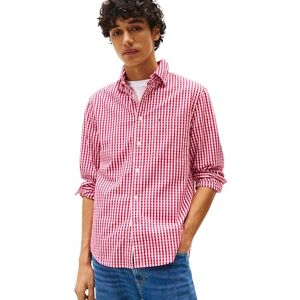 Tommy Hilfiger Herren Hemd Poplin Gingham aus Baumwolle, Mehrfarbig (Vivacious Pink/Check), M Tommy Hilfiger Herren Hemd Poplin Gingham aus Baumwolle, Mehrfarbig (Vivacious Pink/Check), M