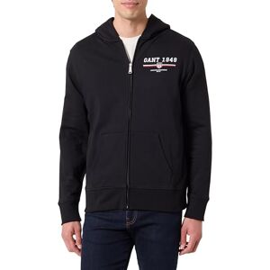 GANT Herren Graphic Full Zip Hoodie Kapuzenpullover, Schwarz, XL EU GANT Herren Graphic Full Zip Hoodie Kapuzenpullover, Schwarz, XL EU