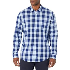 Amazon Essentials Herren Langärmeliges Business Hemd aus Popeline Schmale Passform, Blau Buffalo Karos, XL Amazon Essentials Herren Langärmeliges Business Hemd aus Popeline Schmale Passform, Blau Buffalo Karos, XL