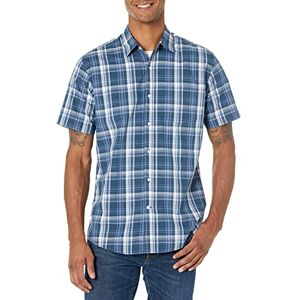 Amazon Essentials Herren Kurzärmeliges Hemd aus Popeline, Normale Passform, Marineblau Mittlere Karo, XL Amazon Essentials Herren Kurzärmeliges Hemd aus Popeline, Normale Passform, Marineblau Mittlere Karo, XL