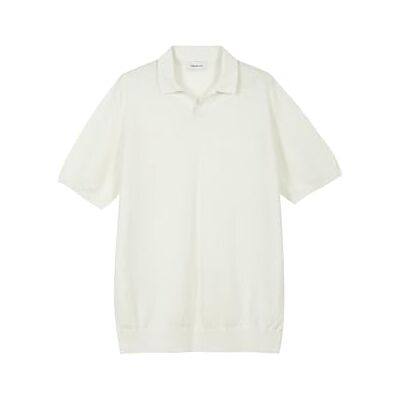Diana Studio Poloshirt ohne Knöpfe aus 100% Leinen, Herren, Kurzarm, Casual Fit, XL, Weiß Diana Studio Poloshirt ohne Knöpfe aus 100% Leinen, Herren, Kurzarm, Casual Fit, XL, Weiß