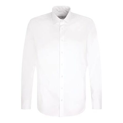 Seidensticker Herren Mens Slim Longsleeve Cotton Hemd, Weiß(650400), 42 EU Seidensticker Herren Mens Slim Longsleeve Cotton Hemd, Weiß(650400), 42 EU