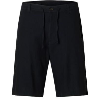 SELECTED HOMME Herren Slhregular-brody Linen Shorts Noos, Schwarz, M SELECTED HOMME Herren Slhregular-brody Linen Shorts Noos, Schwarz, M