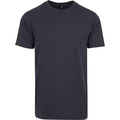 Build Your Brand Herren T-Shirt Round Neck, Männer Basic T-Shirt mit Rundhalsausschnit, Regular Fit, Baumwolle, Navy, XL Build Your Brand Herren T-Shirt Round Neck, Männer Basic T-Shirt mit Rundhalsausschnit, Regular Fit, Baumwolle, Navy, XL