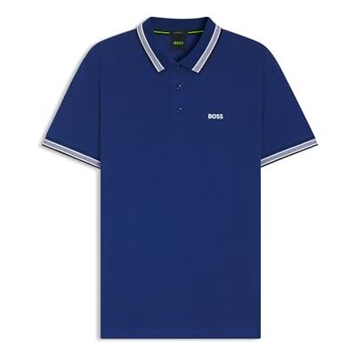 Boss Herren Paddy Curved Poloshirt, New-Medium Blue420, XXL Boss Herren Paddy Curved Poloshirt, New-Medium Blue420, XXL