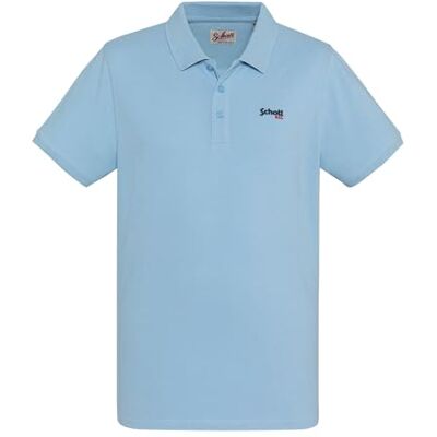 Schott NYC Herren Pscasual Poloshirt, Blau, M EU, blau, M Schott NYC Herren Pscasual Poloshirt, Blau, M EU, blau, M